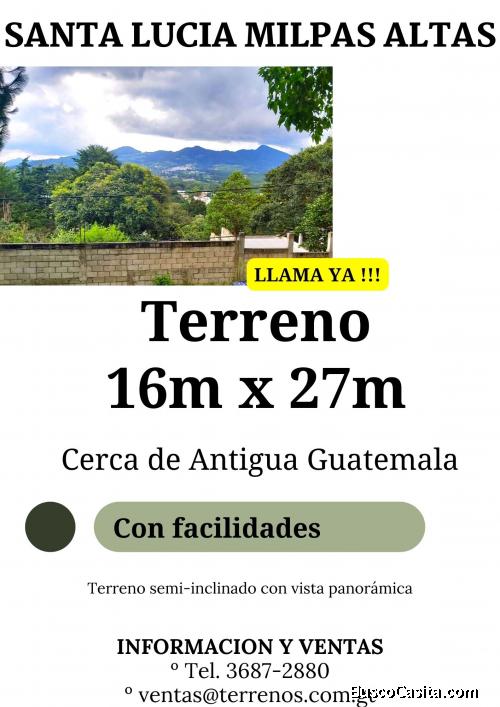 Terreno a la venta en Santa Lucia Milpas Altas a un super precio!!