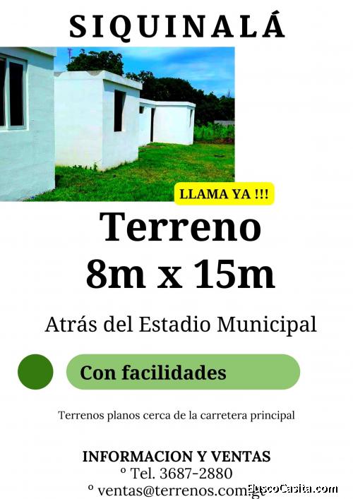 Terrenos a la venta en Siquinala a un super precio!!