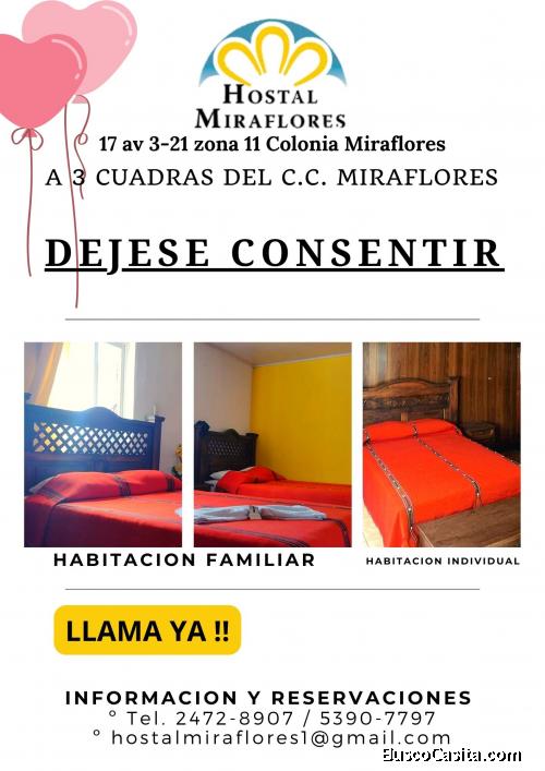 Hostal en Guatemala con habitaciones cómodas, déjese consentir!!