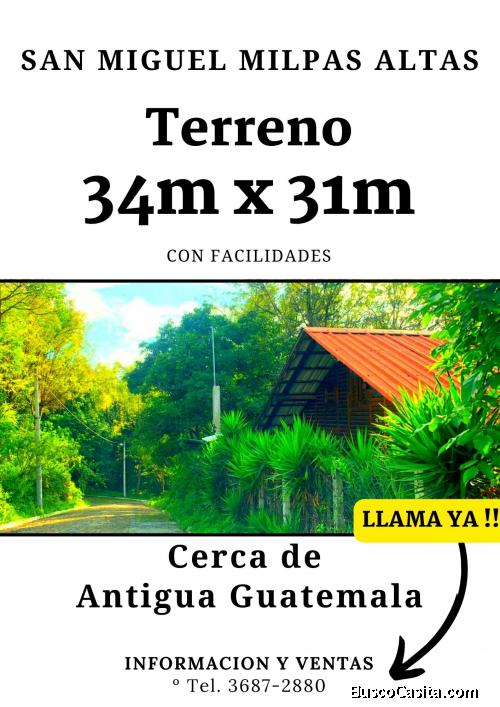 Terrenos a la venta cerca de Antigua Guatemala, llama ya!!