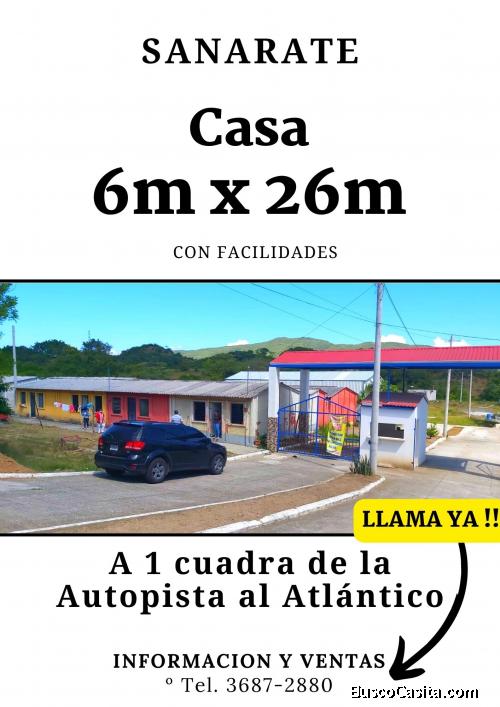 Casas a la venta en Sanarate, llama ya!!