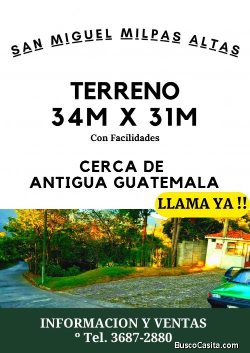 Vendo terreno en San Miguel Milpas Altas, GANGA!!