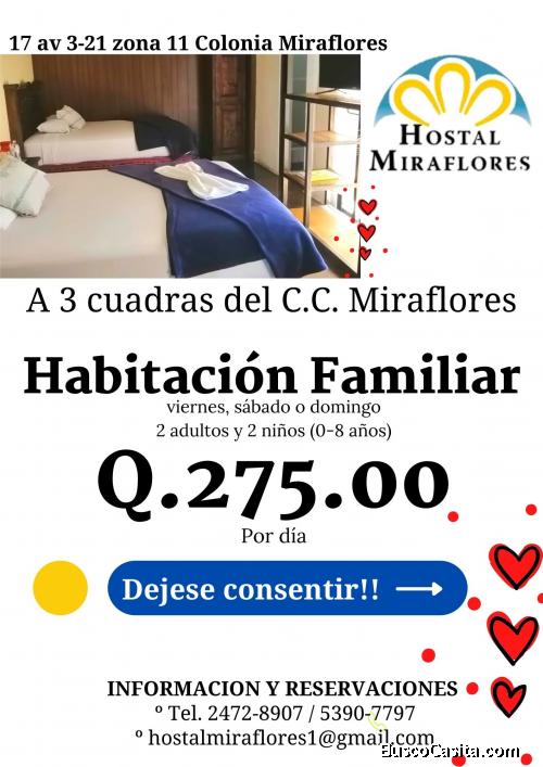 Habitaciones familiares en zona 11, déjese consentir!!