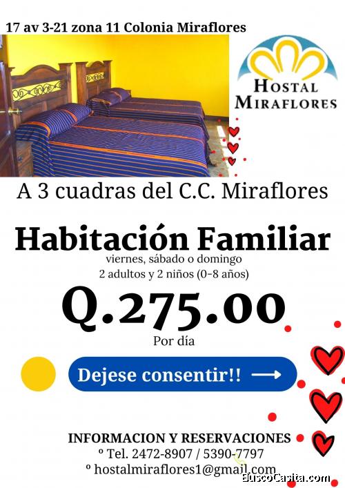 Habitaciones familiares comodas en zona 11, Ven y déjate consentir