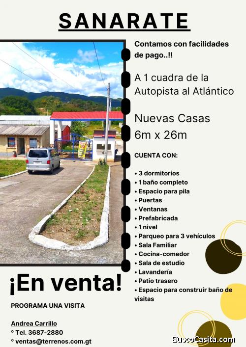 Casa a la venta en Sanarate, llamanos ya!!