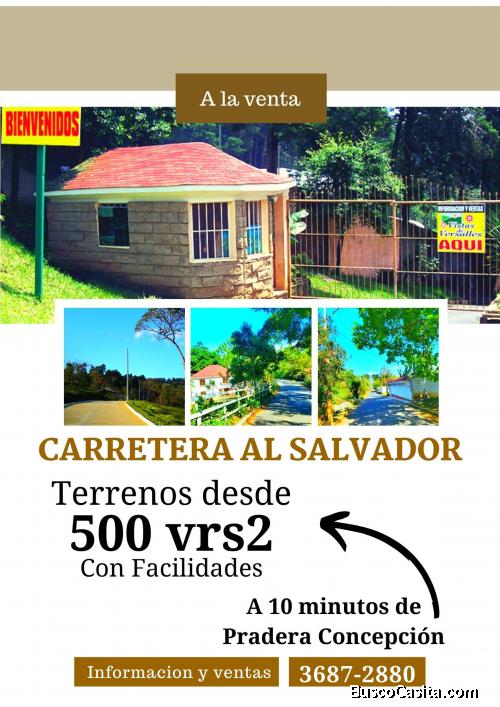 Vendo bonito terreno en Carretera al Salvador, negociable