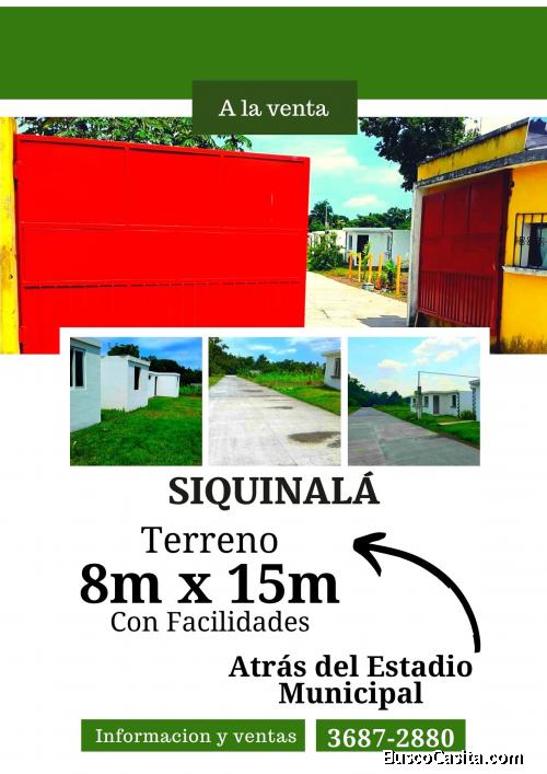 Vendo bonito terreno en Siquinala, negociable