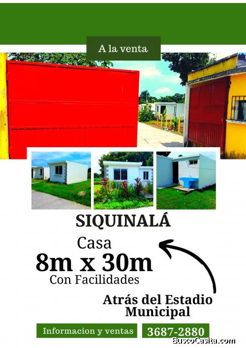 Vendo bonita casa en Siquinala, negociable