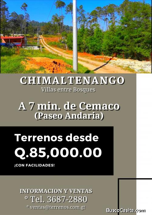 Vendo terreno en Chimaltenango, negociable