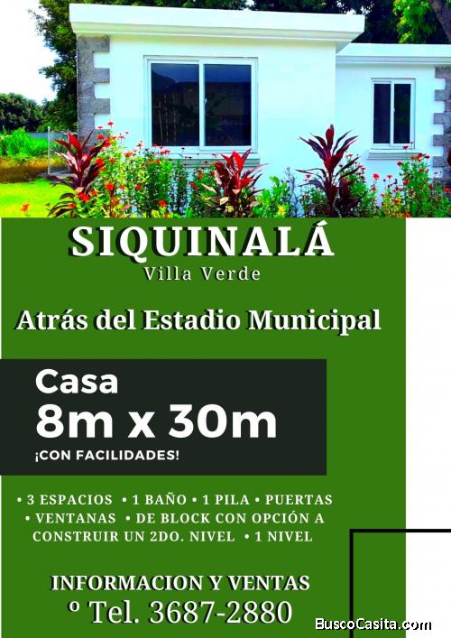 Vendo casa en Siquinala, negociable
