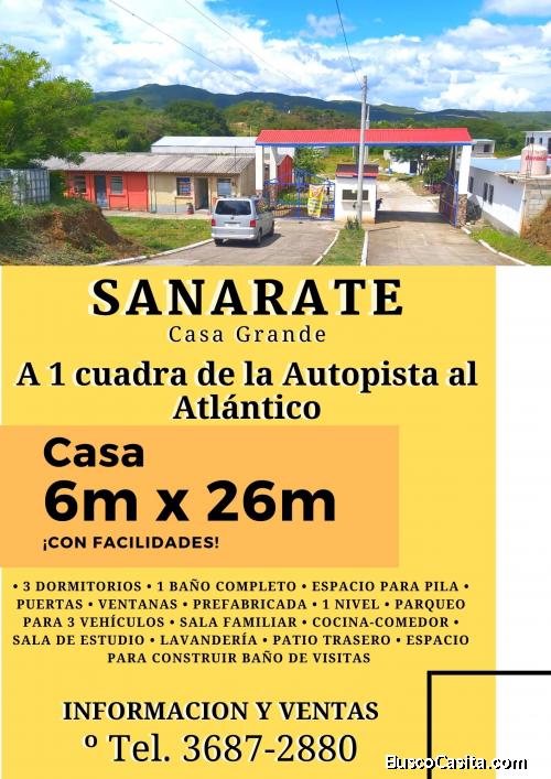 Vendo casa en Sanarate, negociable