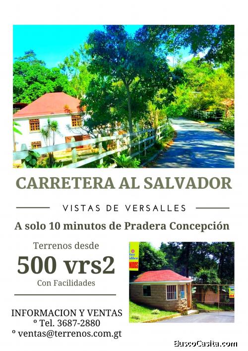 Bonito terreno en Carretera al Salvador, negociable