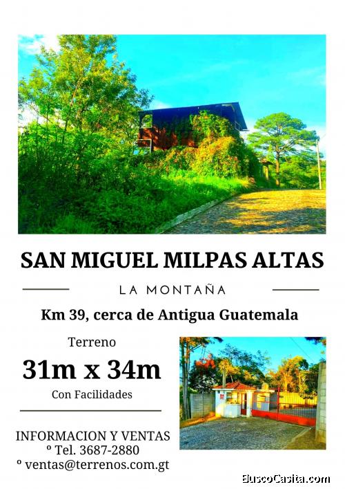 Bonito terreno en San Miguel Milpas Altas, negociable