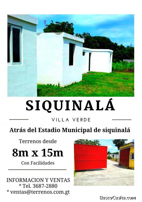 Bonito terreno en Siquinala, negociable