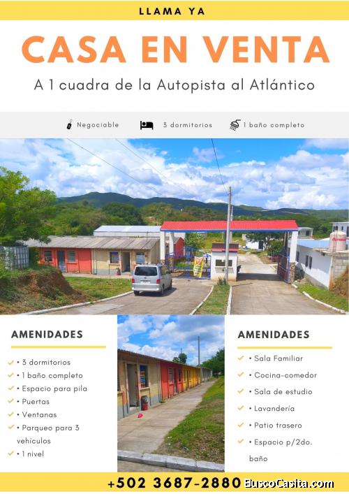 Bonita casa en Sanarate, negociable