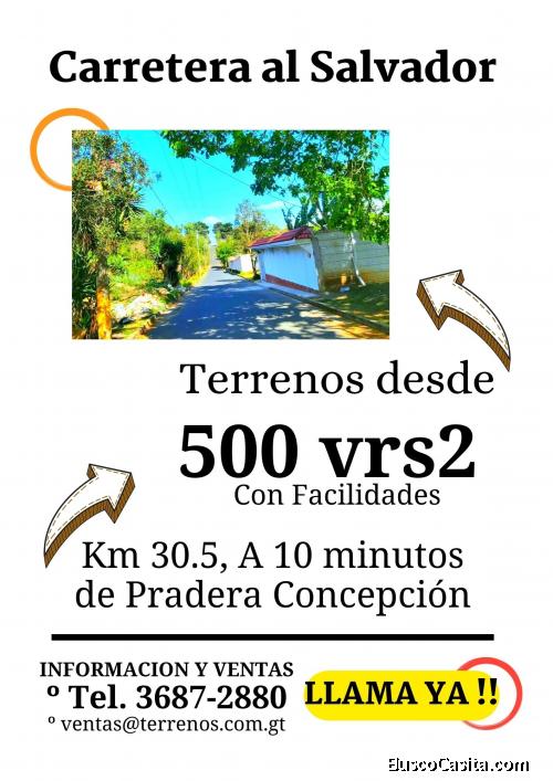 Llama, terrenos en Carretera al Salvador, negociables!!