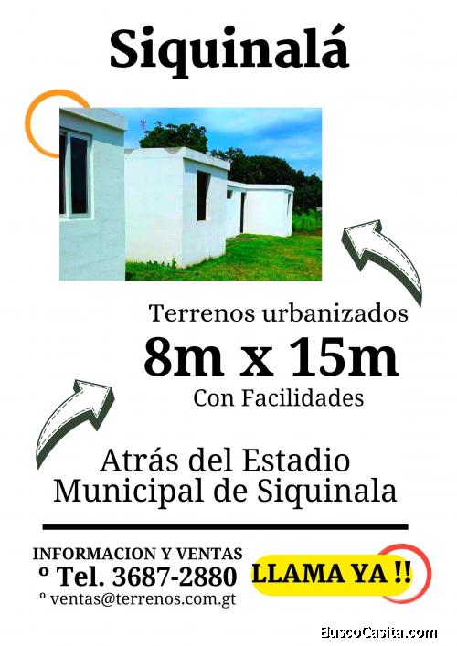 Llama, terrenos en Siquinala, negociables!!