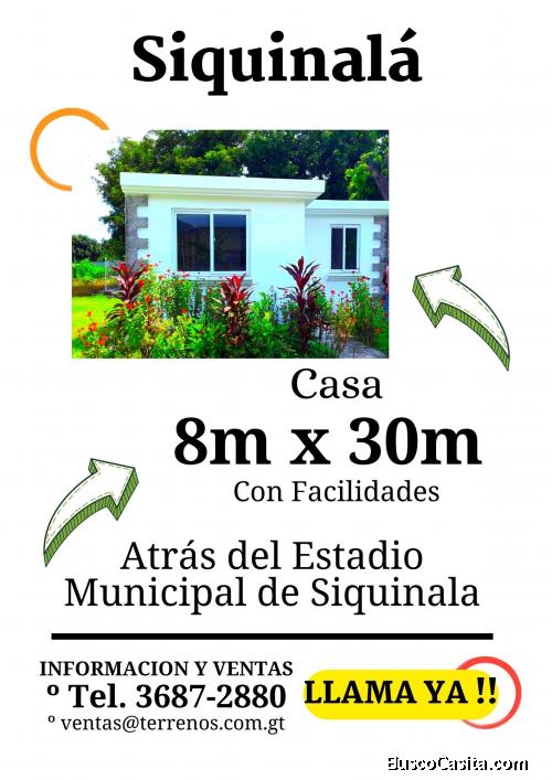 Llama, casa en Siquinala, negociable!!