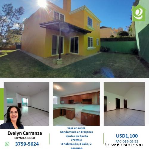 Casa en renta en Carretera a Fraijanes