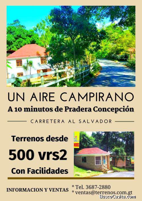 Invierte! Terrenos a la venta a 10 min de Pradera Concepción