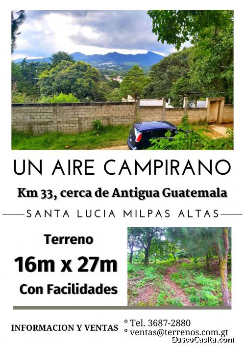 Invierte! Terreno a la venta cerca de Antigua Guatemala