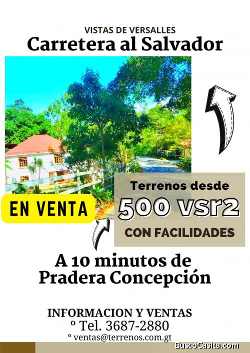 Terrenos en Carretera al Salvador, llama ya! 