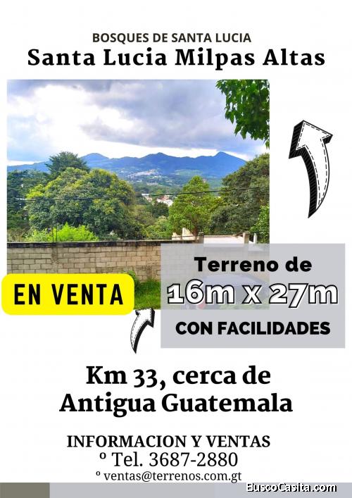 Terreno en Santa Lucia Milpas Altas, llama ya!