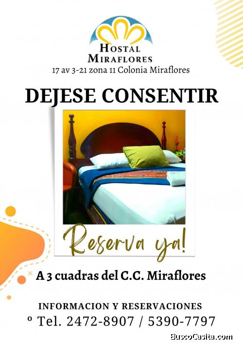 Hostal Miraflores, le ofrece habitaciones cómodas