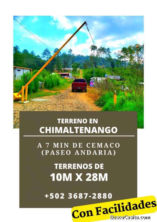 Con facilidades, terreno en Chimaltenango