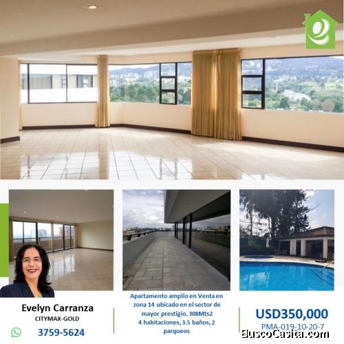 APARTAMENTO AMPLIO EN VENTA ZONA 14