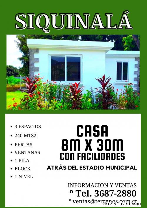 Casa en venta atrás del Estadio Municipal, llama ya!