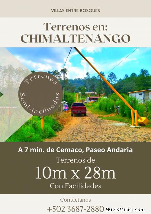 Terrenos en a 7 min de Cemaco, llama ya