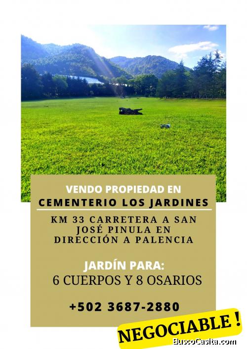 Terreno en Cementerio Los Jardines, llama ya