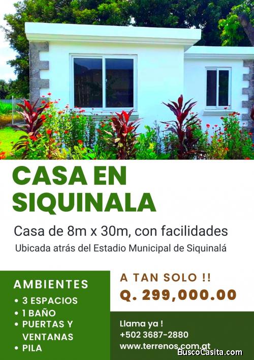 #Siquinala, casa en venta