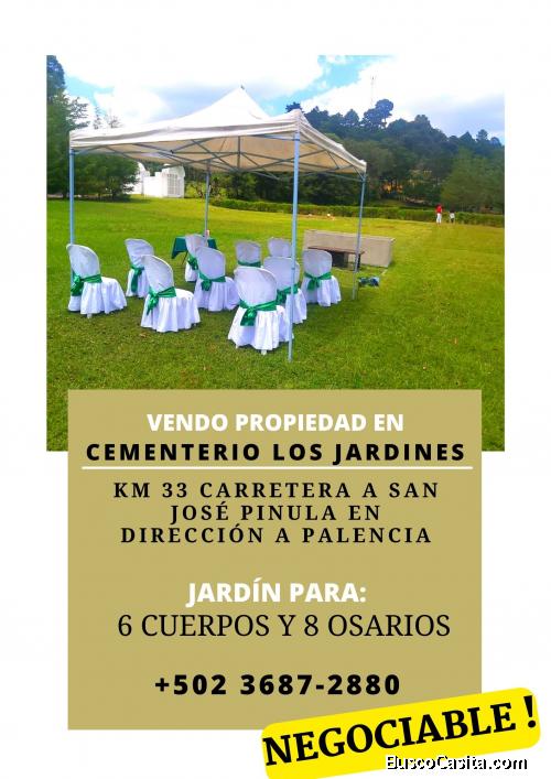 #Cementerio Los Jardines, terreno en venta