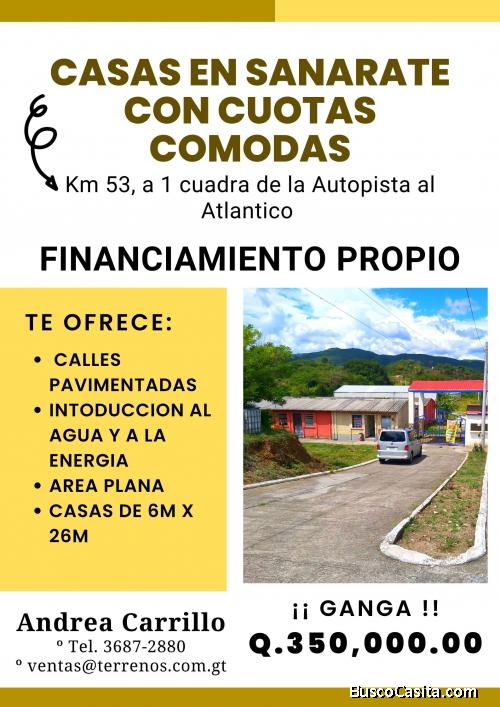 Lindas casas en venta en Sanarate