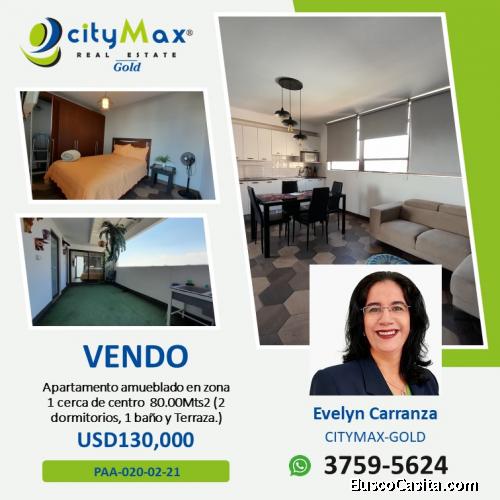 Apartamento amueblado en venta en zona 1