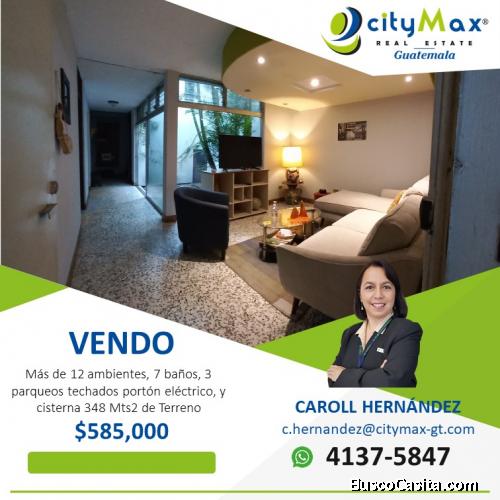 EN VENTA CASA CON SUELO COMERCIAL EN ZONA 10 GUATEMALA