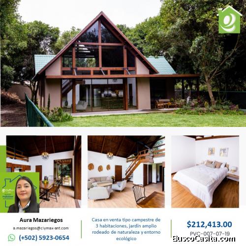 Vendo casa tipo canadiense a 25 minutos de Antigua Guatemala