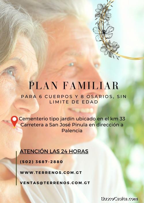 Terrenos en cementerio Los Jardines, San Jose Pinula