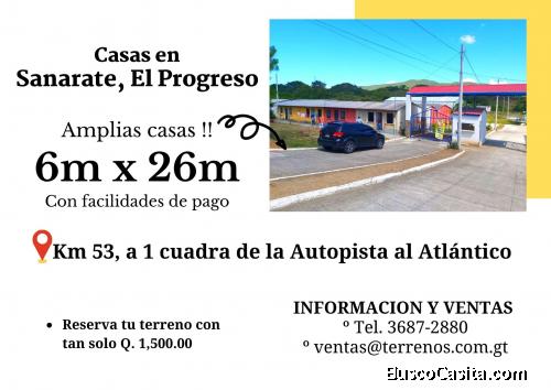 Casas en área privada de Sanarate 