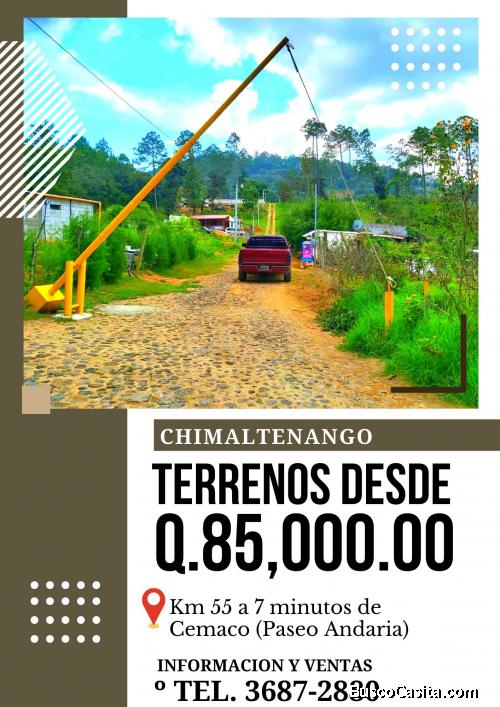 Nunca es tarde para invertir, terrenos económicos en Chimaltenango