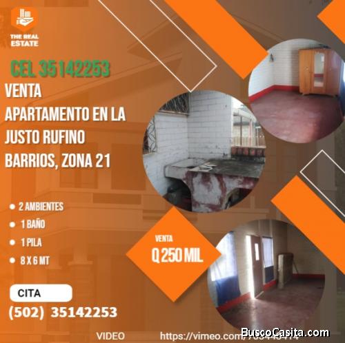 VENTA APARTAMENTO en la Justo Rufino Barrios, zona 21