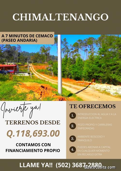 Terrenos super económicos en Chimaltenango