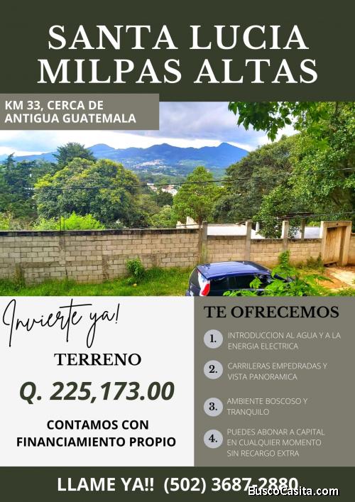 Terreno super económico en Santa Lucia Milpas Altas