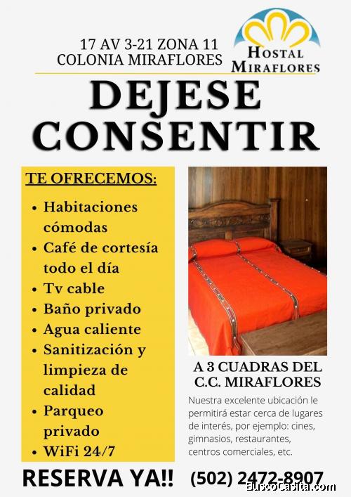 Llama ya al tel. 2472-8907 y reserva tu habitación empresarial