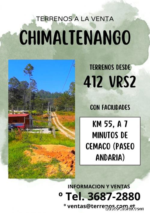 EN VENTA! Terrenos con facilidades en Chimaltenango