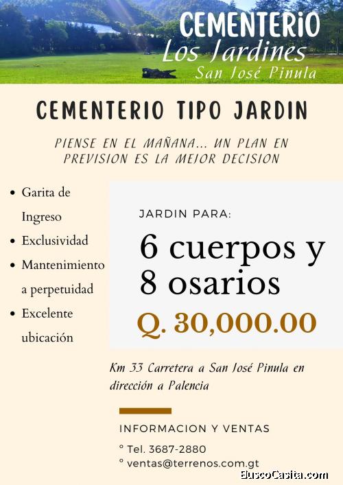 Adquiere tu terreno en Cementerio Los Jardines