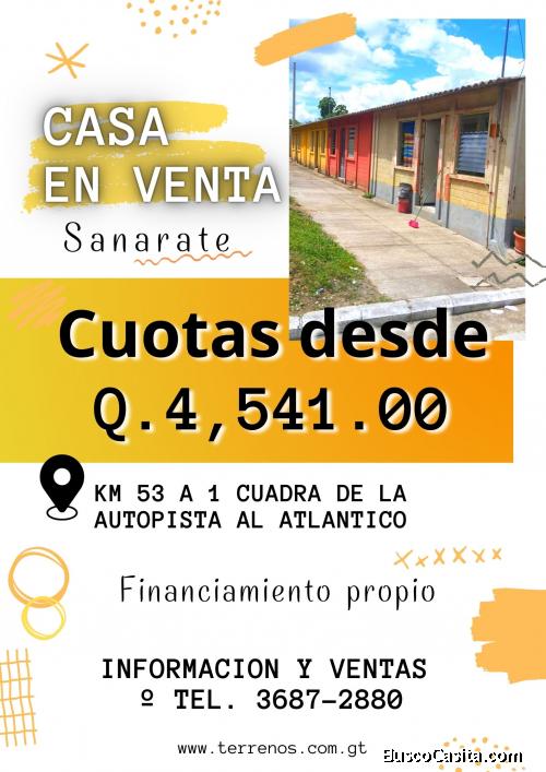 Ya no mas alquiler, casa en Sanarate