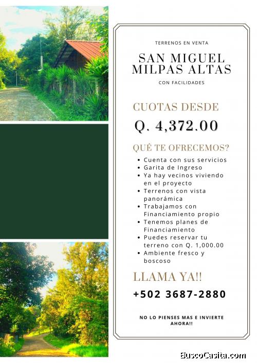 En busca de un lugar tranquilo en San Miguel Milpas Altas?